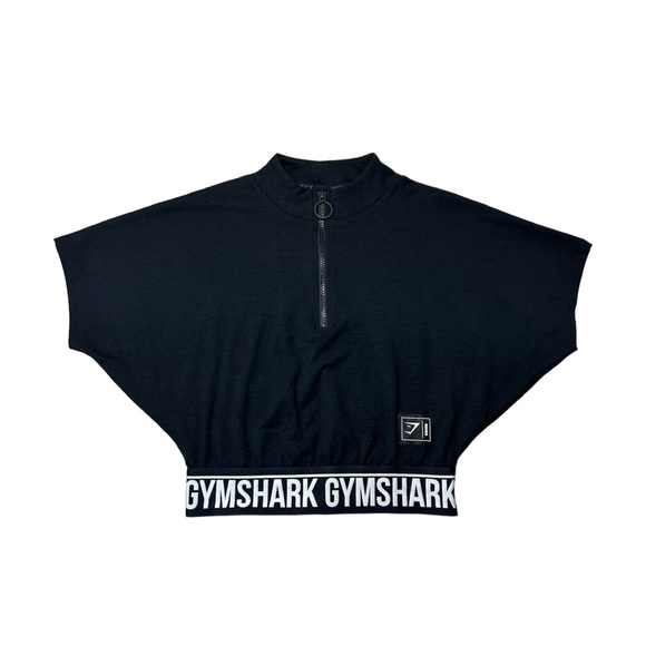 GYMSHARK Recess Crop 1/2 Zip Top Black Size S - Picture 5 of 12